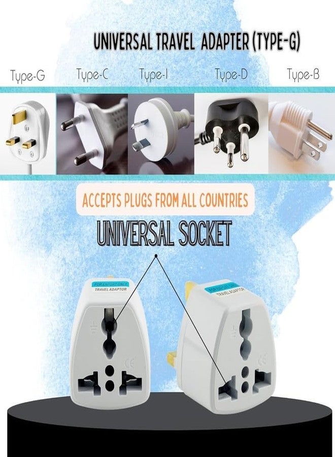 Homenique India to UK Plug Adapter Type G Travel Adapter for India, UAE, Singapore, Hong Kong, Kenya, Iraq, Dubai, Malaysia, Universal Travel Plug Converter (3) - Image 5